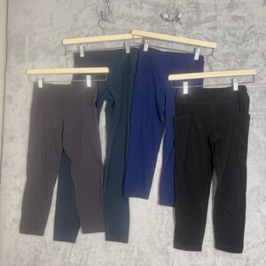 ATHLETA GIRL Size 12 Lot of 4 Full & Capri Length Leggings